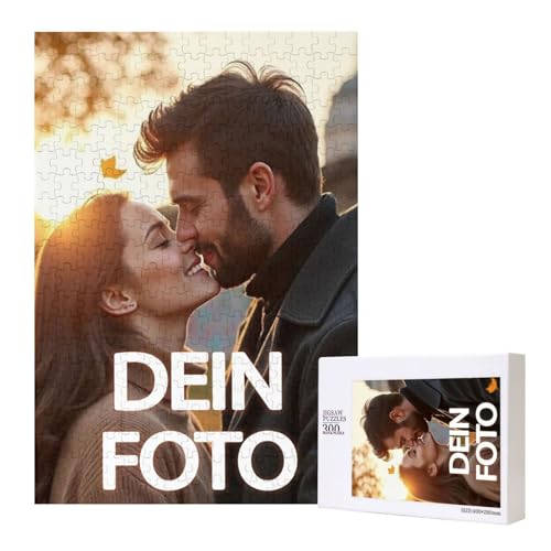 Personalisiertes Puzzle, Fotopuzzle selber gestalten, mit eigenem Foto Bedrucken, Bild, für Mama, Kinder,Familie zum Geburtstag (300pcs-Hochformat Farbkarton) von OYZLWXY