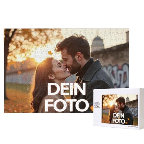 Personalisiertes Puzzle, Fotopuzzle selber gestalten, mit eigenem Foto Bedrucken, Bild, für Mama, Kinder,Familie zum Geburtstag (300pcs-Querformat,Farbkarton) von OYZLWXY