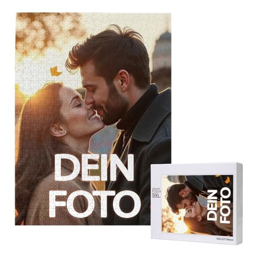 Personalisiertes Puzzle, Fotopuzzle selber gestalten, mit eigenem Foto Bedrucken, Bild, für Mama, Kinder,Familie zum Geburtstag (500pcs-Hochformat Farbkarton) von OYZLWXY