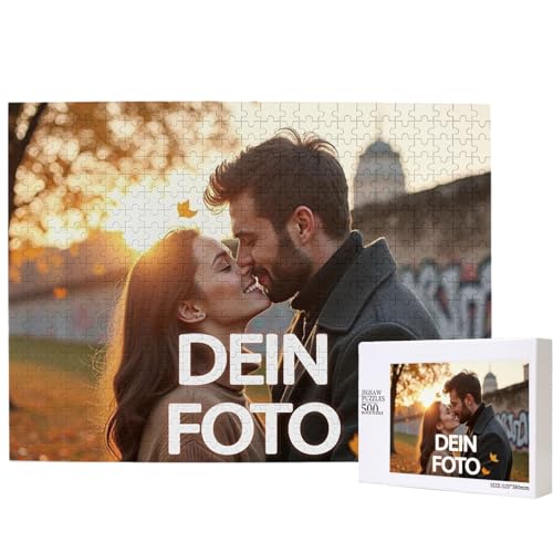 Personalisiertes Puzzle, Fotopuzzle selber gestalten, mit eigenem Foto Bedrucken, Bild, für Mama, Kinder,Familie zum Geburtstag (500pcs-Querformat,Farbkarton) von OYZLWXY
