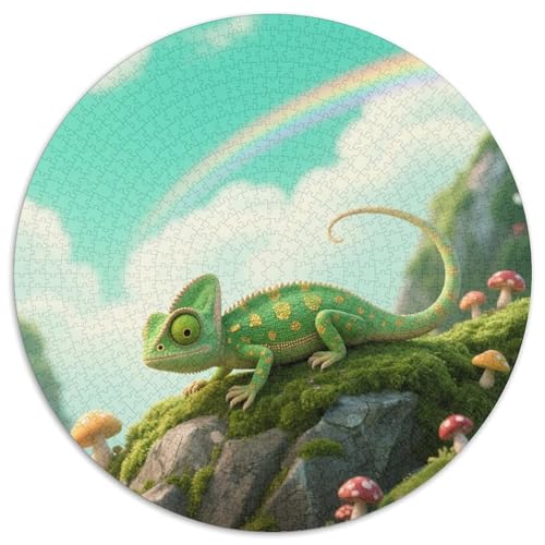 Puzzle 1000 Pieces Animal Round Jigsaw for Adults and Children Gift Birthday Gifts Gift (67.5x67.5cm) von OZBASEOPU