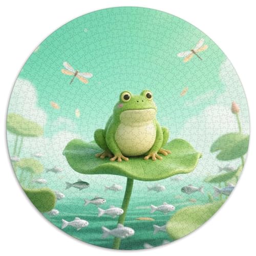 Puzzle 1000 Pieces Animal Round Jigsaw for Adults and Children Gift Birthday Gifts Impossible Game (67.5x67.5cm) von OZBASEOPU