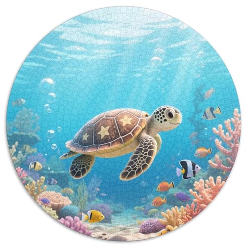 Puzzle 1000 Pieces Animal Round Toddlers, Kids Stress Release Toy Birthday Gifts Gift (67.5x67.5cm) von OZBASEOPU