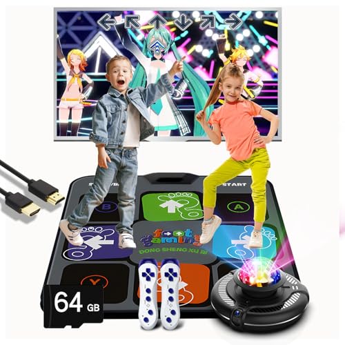 OZLET HDMI-Tanzmatte,mit 64 GB Speicherkarte,hunderten von integrierten Liedern,Tanz,Yoga,Aerobic,Puzzlespielen,mehr.geeignet für Kinder ab 3 bis 14 Jahren und älter,Geschenk für Jungen und Mädchen OZLET HDMI-Tanzmatte,mit 64 GB Speicherkarte,hunderten von integrierten Liedern,Tanz,Yoga,Aerobic,Puzzlespielen,mehr.geeignet für Kinder ab 3 bis 14 Jahren und älter,Geschenk für Jungen und Mädchen von OZLET