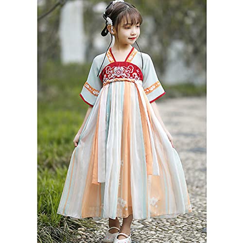 Cosplay Leben Chinesische Traditionelle Hanfu Kleid Cosplay Kostüm Karneval Party Kleidung Für Mädchen,M=105-115cm,B von OZMDXKJ