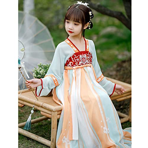 Cosplay Leben Chinesische Traditionelle Hanfu Kleid Cosplay Kostüm Karneval Party Kleidung Für Mädchen,S=90-105cm,A von OZMDXKJ