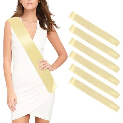 Schärpe 6 Stück Champagner Schärpen blank Party Accessoires schärpe Bedrucken personalisierte Satin schärpe DIY schärpe für Geburtstag Hochzeit Bachelorette Party junggesellinnenabschied Gratulation Schärpe 6 Stück Champagner Schärpen blank Party Accessoires schärpe Bedrucken personalisierte Satin schärpe DIY schärpe für Geburtstag Hochzeit Bachelorette Party junggesellinnenabschied Gratulation von OZOSHINE