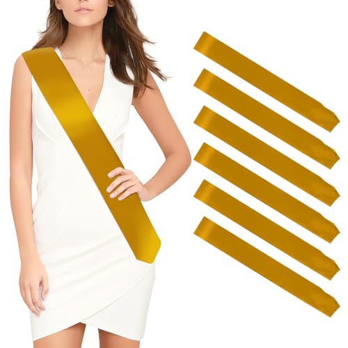 Schärpe 6 Stück golden Schärpen blank Party Accessoires schärpe Bedrucken personalisierte Satin schärpe DIY schärpe für Geburtstag Hochzeit Bachelorette Party junggesellinnenabschied Misswahl Schärpe 6 Stück golden Schärpen blank Party Accessoires schärpe Bedrucken personalisierte Satin schärpe DIY schärpe für Geburtstag Hochzeit Bachelorette Party junggesellinnenabschied Misswahl von OZOSHINE