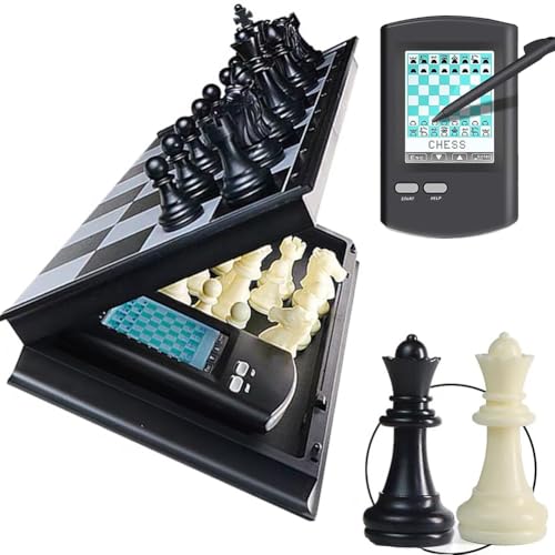 Elektronisches schachspiel, Magnetisches Schachspiel, Touch-Schach-Computerspiel Mit Großem LCD-Display, KI-schachspiel for Erwachsene Und Kinder, Lernen Und Reisen von OZPPM
