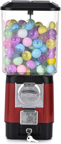 Süßigkeitenautomat, Spielzeug-Verkaufsautomat, Münzbetrieben, Mit Leeren Bällen Und Edelstahl-Spielmarken, Überraschungen Und Erinnerungen Aus Der Kindheit, for Spielwarenläden(Red) von OZPPM