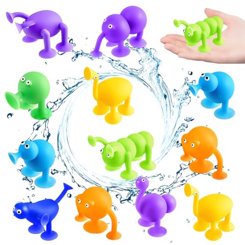 12 Stück Saugnapf Spielzeug Kinder, Badespielzeug Baby ab 1 2 3 Jahr, Silikon Badewannen Spielzeug, Reise Spielzeug, Sensorik Spielzeug für 3-8 Jahre Jungen 12 Stück Saugnapf Spielzeug Kinder, Badespielzeug Baby ab 1 2 3 Jahr, Silikon Badewannen Spielzeug, Reise Spielzeug, Sensorik Spielzeug für 3-8 Jahre Jungen von OZXVXZO