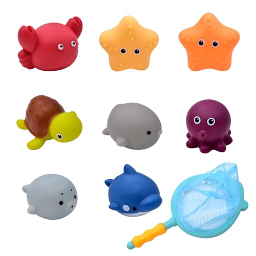 9 Stück Badewanne Spielzeug Kinder,Badewanne Pool Spielzeug Wasserspielzeug Baby Badewanne Badewannenspielzeug mit Fischernetz für Kleinkinder Jungen Mädchen Montessori-Spielzeug für Kleinkinder 9 Stück Badewanne Spielzeug Kinder,Badewanne Pool Spielzeug Wasserspielzeug Baby Badewanne Badewannenspielzeug mit Fischernetz für Kleinkinder Jungen Mädchen Montessori-Spielzeug für Kleinkinder von OZXVXZO