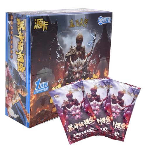 OZXVXZO Black Mayth Wuakong Games Sammelkarten, Black Mayth Wuakong Karten, Anime Card Booster Edition Kartenspiel Sets Games Karten Packs Trading Cards Booster Box als Sammlung 32-Packungen von OZXVXZO