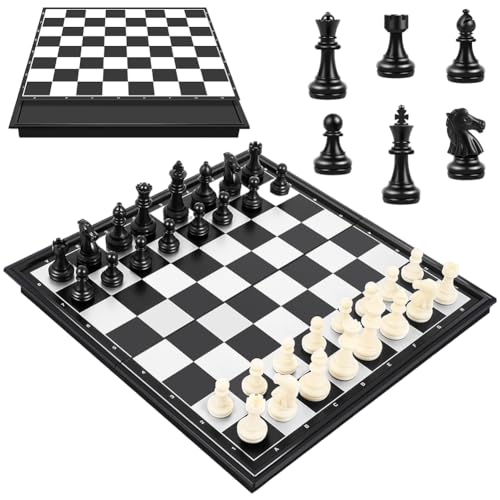 Magnetisch Schachspiel aus Holz zum 24x24cm usammenklappbares handgefertigtes Magnetisches Schachspiel mit 32 Schachfiguren- Schach für Erwachsene und Kinder Magnetisch Schachspiel aus Holz zum 24x24cm usammenklappbares handgefertigtes Magnetisches Schachspiel mit 32 Schachfiguren- Schach für Erwachsene und Kinder von OZXVXZO