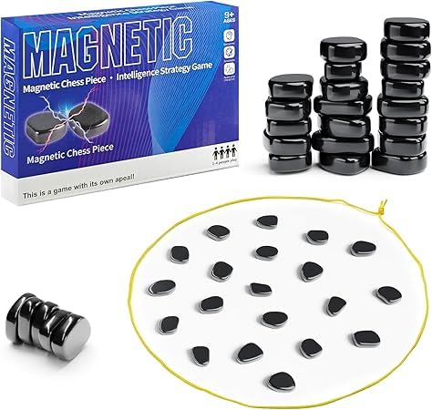 Magnetspiel, Magnetisches Schachspiel, Magnet Spiel, Tragbares Magnetisches Schachspiel, Geeignet für Familienfeiern, Magnet Schach Tischspiele, Geburtstagsparty-Spiele von OZXVXZO