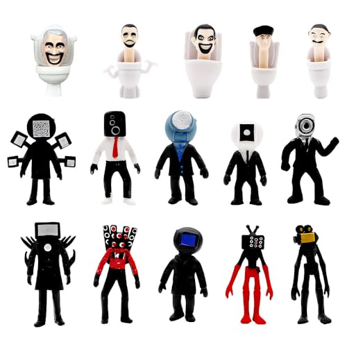 OZXVXZO 15 Stück Horrorspiel Figuren Spielzeug, Toilet Figuren Set,Titan Speakerman TV Man Cameraman Toilette Toy Figuren Set, Geburtstagsdeko Geburtstag für Mädchen Jungen Kinder OZXVXZO 15 Stück Horrorspiel Figuren Spielzeug, Toilet Figuren Set,Titan Speakerman TV Man Cameraman Toilette Toy Figuren Set, Geburtstagsdeko Geburtstag für Mädchen Jungen Kinder von OZXVXZO