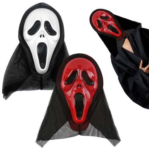 OZXVXZO Gruselige Halloween Horror Scream Masken, Maskerade Masken, Skelett Gespenst Maske, Halloween Kostüme cosplay Party, Fancy Dress Ball,Party, Maskerade von OZXVXZO