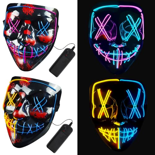 OZXVXZO Halloween Maske Gruselige Halloween-Kostümmasken Bunte Rave-Vollgesichtsmasken Halloween und Party Gesichtsbedeckung für Fasching & Karneval als Kostüm für Herren & Damen-A von OZXVXZO