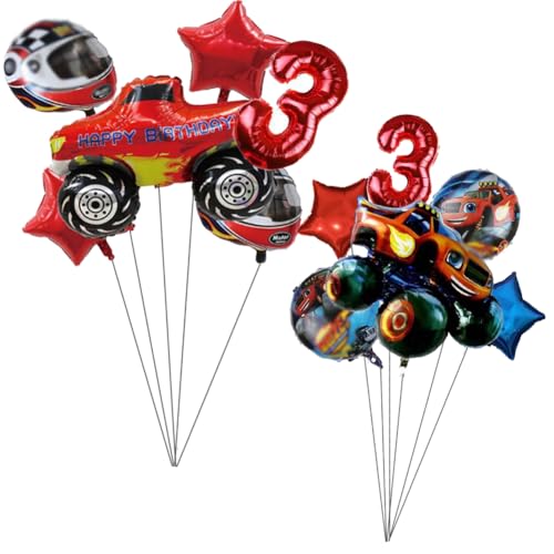 OZXVXZO Cars Geburtstag Luftballon 3 Jahre,11 Stück Monste-truck Car Luftballons Deko 3 Jahre,Rennwagen Folienballon Kindergeburtstag Deko Rennauto Luftballon Roter Sternförmiger Ballons für Kinder OZXVXZO Cars Geburtstag Luftballon 3 Jahre,11 Stück Monste-truck Car Luftballons Deko 3 Jahre,Rennwagen Folienballon Kindergeburtstag Deko Rennauto Luftballon Roter Sternförmiger Ballons für Kinder von OZXVXZO