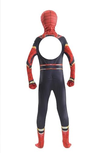 Spidey Kostüme für Kinder, Hero Outfit Set Cosplay Kostüme mit Launcher Maske 3D Anime Anzug Jumpsuit Outfit Halloween Cosplay Kostüm Jumpsuit für Kinder Geburtstag, Karneval, Halloween(120CM) von OZXVXZO