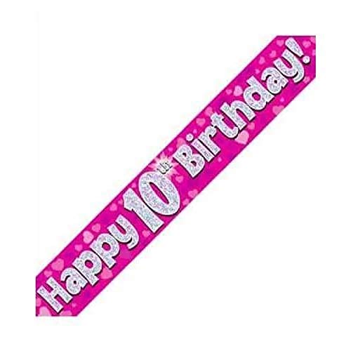 OakTree 1.586.049,7 cm Happy 10. Geburtstag Folie holografisches Banner, Pink OakTree 1.586.049,7 cm Happy 10. Geburtstag Folie holografisches Banner, Pink von OakTree