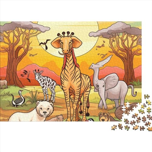 Animal World 1000 Piece Puzzle Animals in The ForestPuzzle for Adults, Puzzle Game, for Adults Stress Relieve Children Educational for Adults and Children from 14 Years 1000pcs (75x50cm) von OakiTa