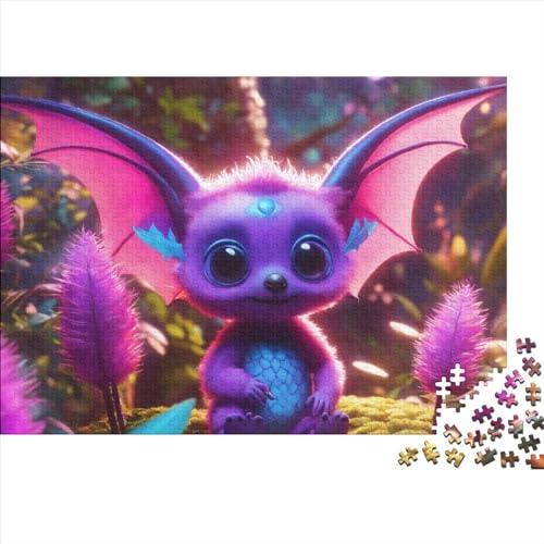 Cute Bat Puzzle 1000 Teile,Cartoon Puzzles Für Erwachsene,Impossible Puzzle,Geschicklichkeitsspiel Für Die Ganze Familie,Legespiel Home Dekoration Puzzles 1000pcs (75x50cm) von OakiTa