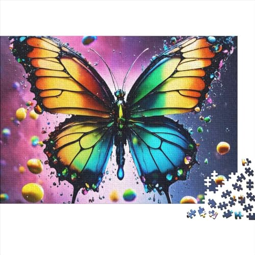 Cute Butterfly Puzzle Für Erwachsene,Puzzle 500 Teile Herausforderndes Puzzles Cute Animals,Geschicklichkeitsspiel Für Die Ganze Familie,Bunte Fliesen Spielzeug Spiel,Geschenke 500pcs (52x38cm) von OakiTa