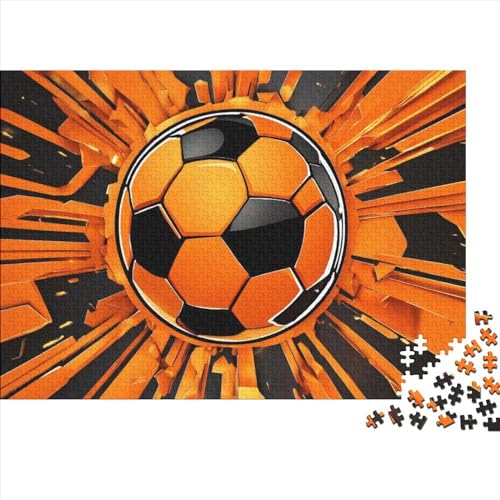 Football Premium Holz Puzzles 500 Teile,Geburtstagsgeschenk,Geschenke Für Frauen,Wandkunst Für Erwachsene Und Jugendliche Schwierige Und Herausforderung Geschenke 500pcs (52x38cm) von OakiTa