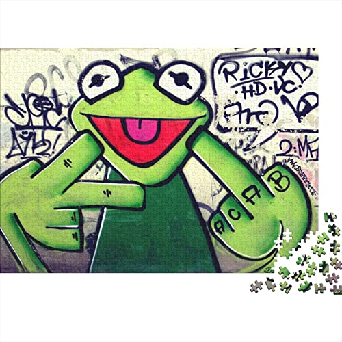 Graffiti Kunst Puzzle 500 Teile Hiphop Street Puzzles Für Erwachsene Und Jugendliche,Unmögliche Puzzle Premium Holzpuzzle Home Spielzeug Dekoration Puzzle Geschenke 500pcs (52x38cm) von OakiTa
