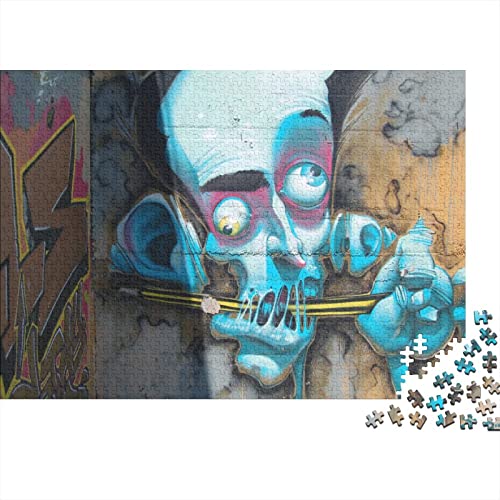Graffiti Kunst Puzzle Für Erwachsene,Puzzle 300 Teile Herausforderndes Puzzles Hiphop Street,Geschicklichkeitsspiel Für Die Ganze Familie,Bunte Fliesen Spielzeug Spiel,Geschenke 300pcs (40x28cm) von OakiTa