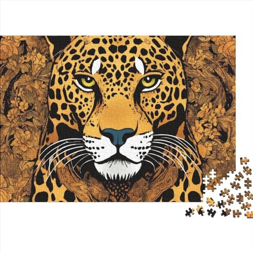 Leopard Puzzle 300 Teile,Puzzles Für Erwachsene,Unmögliches Puzzles Spielzeug, Bunte Fliesen Spiel,Forest Animals 300 Puzzle Dekoration Jugendliche Geschenke Puzzle 300pcs (40x28cm) von OakiTa