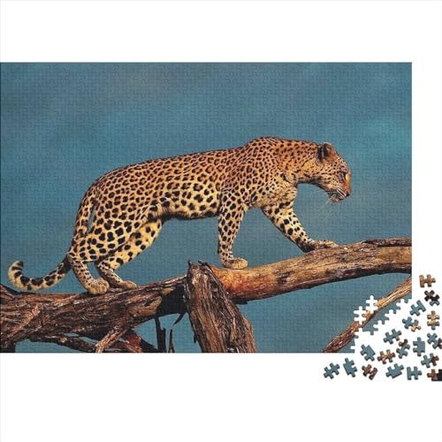Leopard Puzzle 500 Teile,Forest Animals Puzzles Für Erwachsene,Impossible Puzzle,Geschicklichkeitsspiel Für Die Ganze Familie,Legespiel Home Dekoration Puzzles 500pcs (52x38cm) von OakiTa