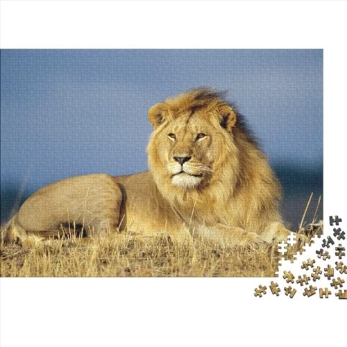 Lion Premium Holz Puzzles 300 Teile Forest Animals,Geburtstagsgeschenk,Geschenke Für Frauen,Wandkunst Für Erwachsene Und Jugendliche Schwierige Und Herausforderung Geschenke 300pcs (40x28cm) von OakiTa