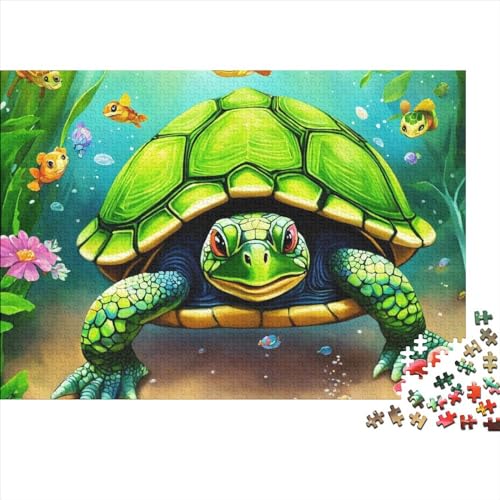 Ocean Animal Premium Holz Puzzles 300 Teile Cartoon,Geburtstagsgeschenk,Geschenke Für Frauen,Wandkunst Für Erwachsene Und Jugendliche Schwierige Und Herausforderung Geschenke 300pcs (40x28cm) von OakiTa