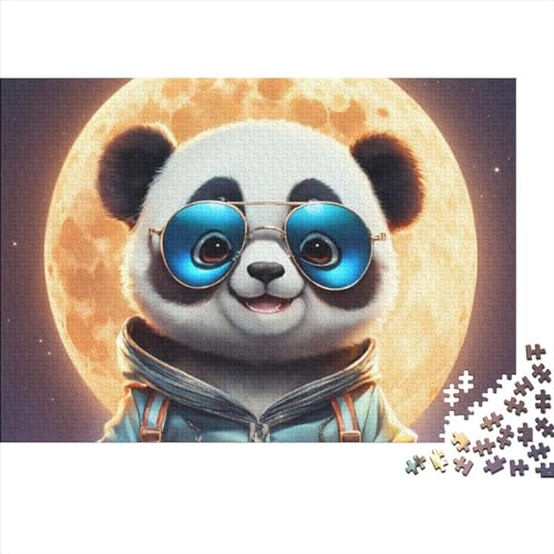 Panda Puzzle 300 Teile,Cartoon Puzzles Für Erwachsene,Impossible Puzzle,Geschicklichkeitsspiel Für Die Ganze Familie,Legespiel Home Dekoration Puzzles 300pcs (40x28cm) von OakiTa