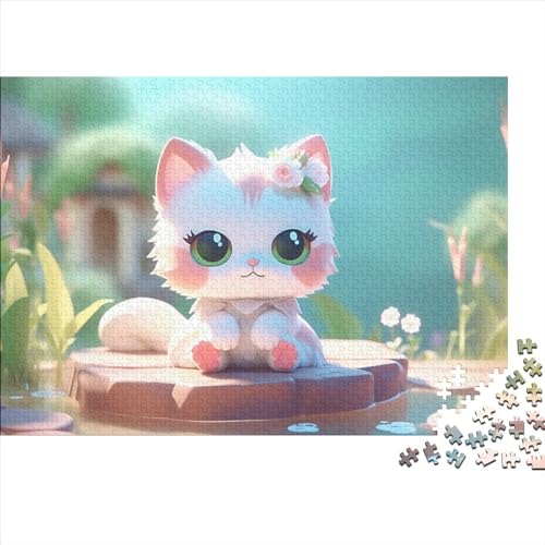 Pink Kitten 1000 Pieces, Puzzle for Adults, 3D RenderingPuzzle Game, for Adults Stress Relieve Game Toy Gift for Adults and Children from 14 Years 1000pcs (75x50cm) von OakiTa
