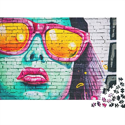 Puzzle 1000 Teile Graffiti Art,Hiphop Street Puzzles Für Erwachsene Jugendliche,unmögliches Puzzle Spielzeug,buntes Fliesenspiel,Für Die Ganze Familie Geschenke 1000pcs (75x50cm) von OakiTa