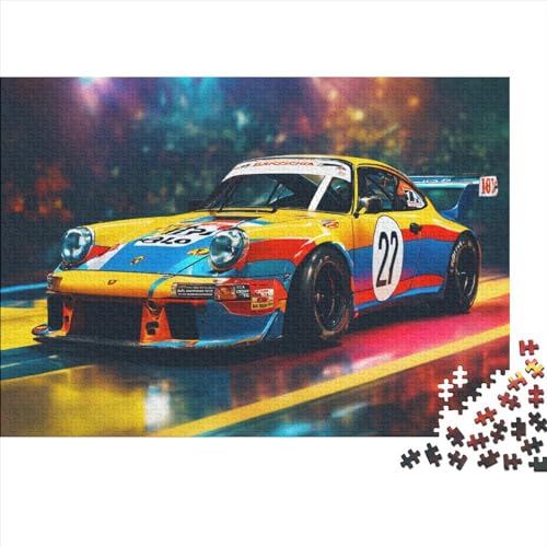 Puzzle 1000 Teile Racing Car,Cool Theme Puzzles Für Erwachsene Jugendliche,unmögliches Puzzle Spielzeug,buntes Fliesenspiel,Geschicklichkeitsspiel Für Die Ganze Familie Geschenke 1000pcs (75x50cm) von OakiTa