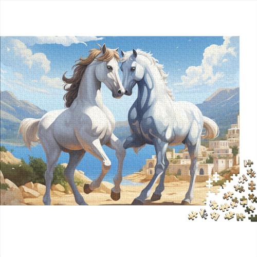 Puzzle 300 Teile Pferd, Puzzles Für Erwachsene Jugendliche,unmögliches Puzzle Spielzeug,buntes Fliesenspiel,Geschicklichkeitsspiel Für Die Ganze Familie Geschenke 300pcs (40x28cm) von OakiTa