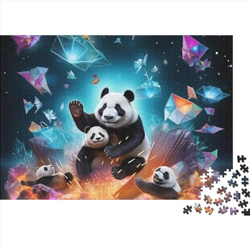 Puzzle 500 Teile Cartoon Panda Erwachsene Puzzle,Spiel Puzzles Für Erwachsene,Süße Tiere Puzzle,Geburtstagsgeschenk,Geschenke Für Frauen Premium Holzpuzzle 500pcs (52x38cm) von OakiTa