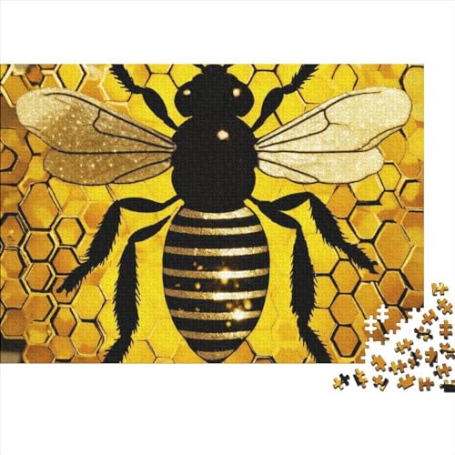 Puzzle 500 Teile Cute Bee,Cute Animals Puzzles Für Erwachsene Jugendliche,unmögliches Puzzle Spielzeug,buntes Fliesenspiel,Geschicklichkeitsspiel Für Die Ganze Familie Geschenke 500pcs (52x38cm) von OakiTa