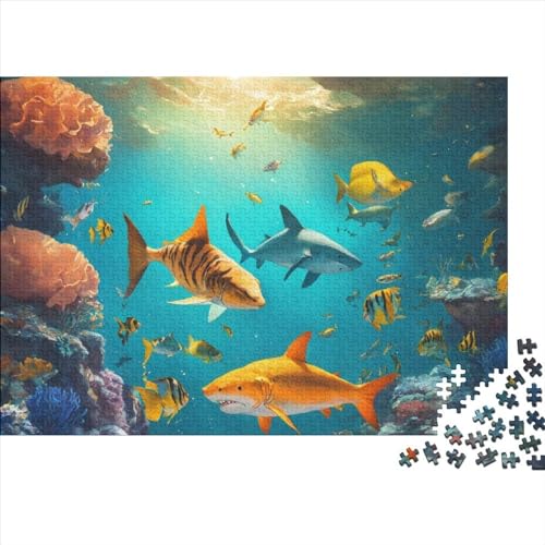 Puzzle 500 Teile Ocean Animal Erwachsene Puzzle,Spiel Puzzles Für Erwachsene,Fish Puzzle,Geburtstagsgeschenk,Geschenke Für Frauen Premium Holzpuzzle 500pcs (52x38cm) von OakiTa