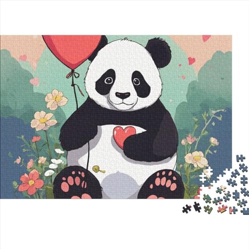 Puzzle Cartoon Panda Puzzles 1000 Teile Erwachsene Puzzle 1000 Teile Puzzle Romance Thema Puzzles Für Erwachsene Und Jugendliche Premium Holzgeschenke 1000pcs (75x50cm) von OakiTa