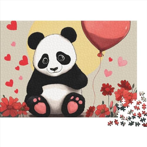 Puzzle Cartoon Panda Spielzeug 1000 Teile Puzzles Für Erwachsene Und Jugendliche Geburtstag Geschenk Süße Tiere Premium Holz Puzzle Schwierig Und Herausforderung 1000pcs (75x50cm) von OakiTa