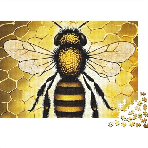 Puzzle Cute Bee Puzzles 500 Teile Erwachsene Puzzle 500 Teile Puzzle Cute Animals Puzzles Für Erwachsene Und Jugendliche Premium Holzgeschenke 500pcs (52x38cm) von OakiTa
