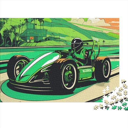 Puzzle Racing Car Spielzeug 500 Teile Puzzles Für Erwachsene Und Jugendliche Geburtstag Geschenk Cool Theme Premium Holz Puzzle Schwierig Und Herausforderung 500pcs (52x38cm) von OakiTa