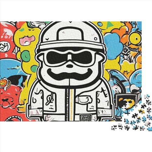 Puzzles Für Erwachsene Art Graffiti Puzzle 500 Teile,Cartoon Puzzles,Premium Holzpuzzle Puzzle,Geburtstagsgeschenk,Schwierige Und Herausforderung Geschenke Spielzeug 500pcs (52x38cm) von OakiTa