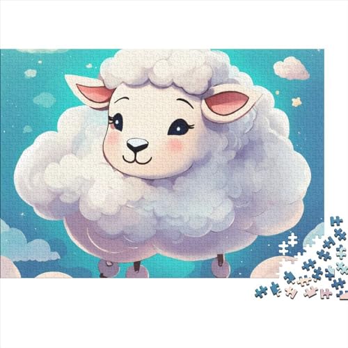 Puzzles Für Erwachsene Cute Sheep Puzzle 500 Teile,Cartoon Puzzles,Premium Holzpuzzle Puzzle,Geburtstagsgeschenk,Schwierige Und Herausforderung Geschenke Spielzeug 500pcs (52x38cm) von OakiTa