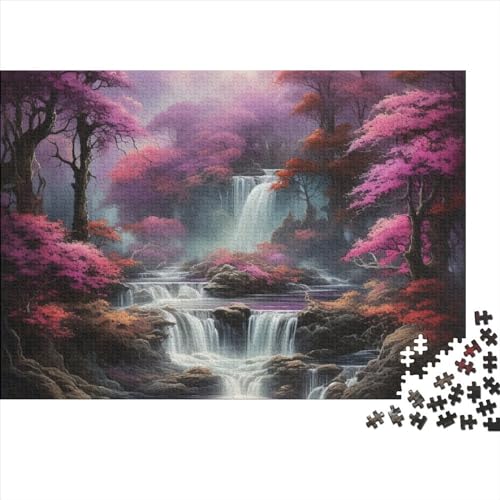 Puzzles Für Erwachsene Wald Kaskade Puzzle 1000 Teile, Puzzles,Premium Holzpuzzle Puzzle,Geburtstagsgeschenk,Schwierige Und Herausforderung Geschenke Spielzeug 1000pcs (75x50cm) von OakiTa